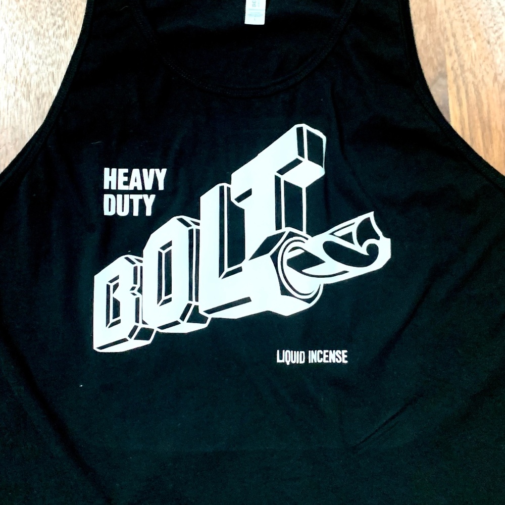 Bolt Poppers "Liquid Incense" Tank Top.  Size L 100% Cotton Bella & Canvas Tank